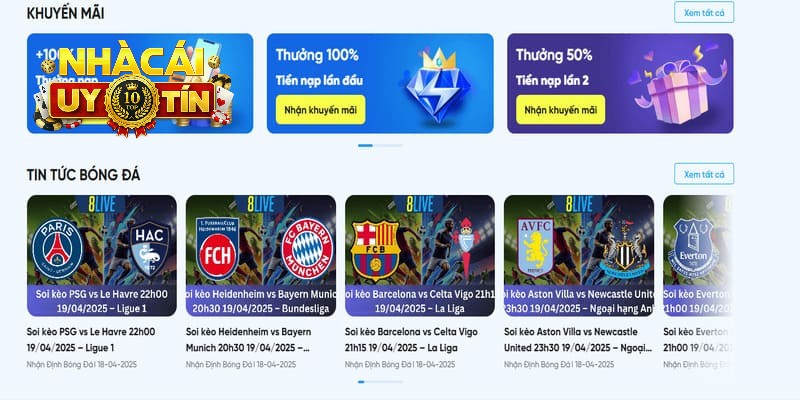 Các chương trình khuyến mãi cực xịn có tại 8LIVE