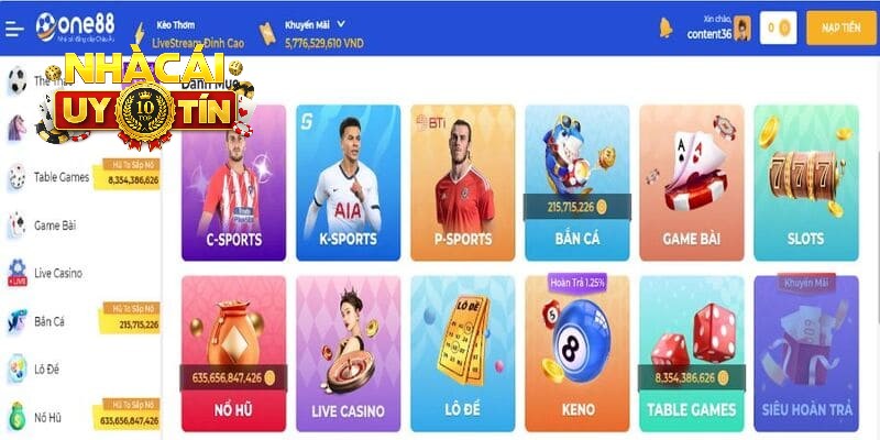 Nhà cái One88 sở hữu các điểm vượt trội hỗ trợ game thủ